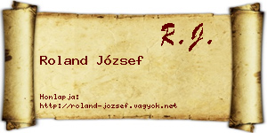 Roland József névjegykártya